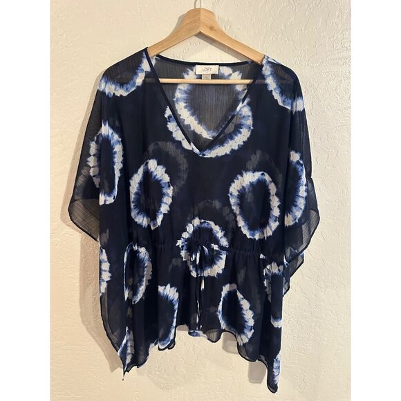 LOFT Tops - Ann Taylor Loft Tie Dye Semi Sheer Flowy Beach Swimsuit coverup